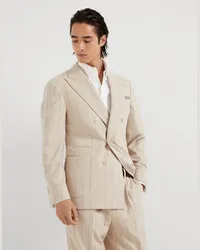 Brunello Cucinelli Eineinhalb-reihiger Blazer Beige