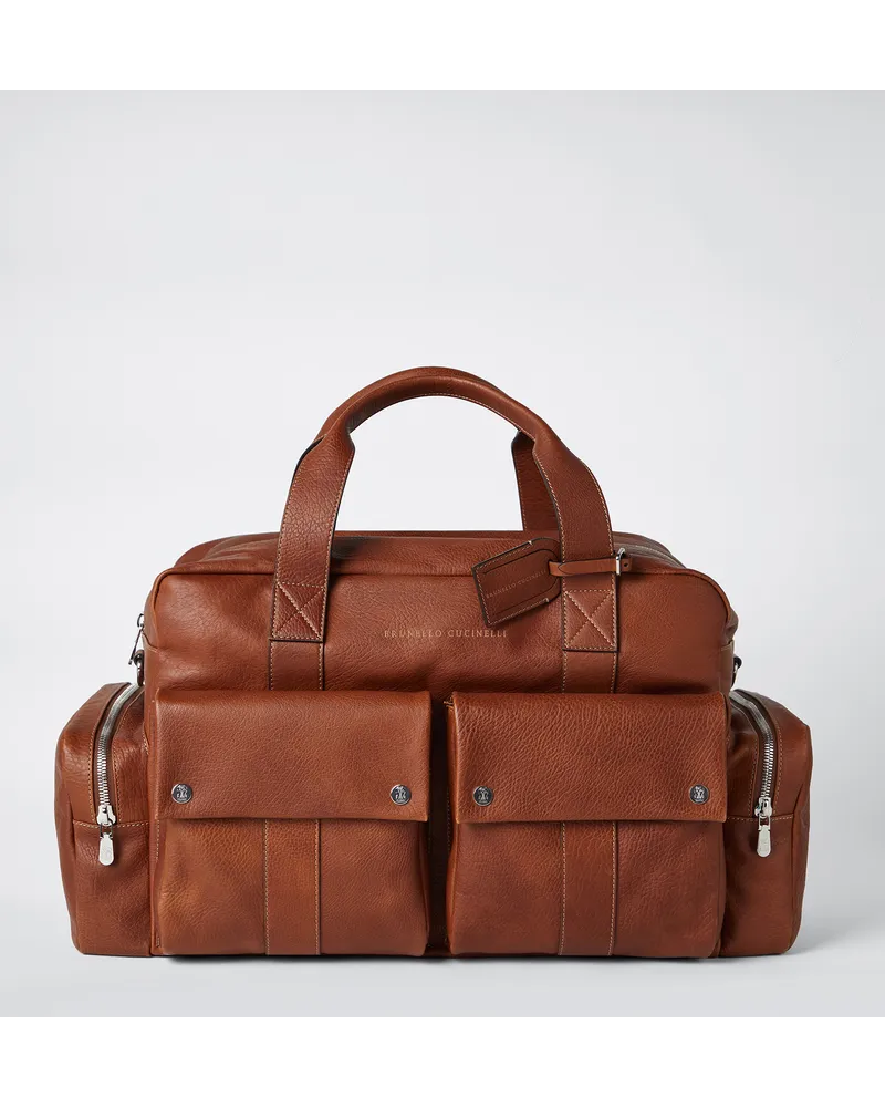 Brunello Cucinelli Reisetasche Braun