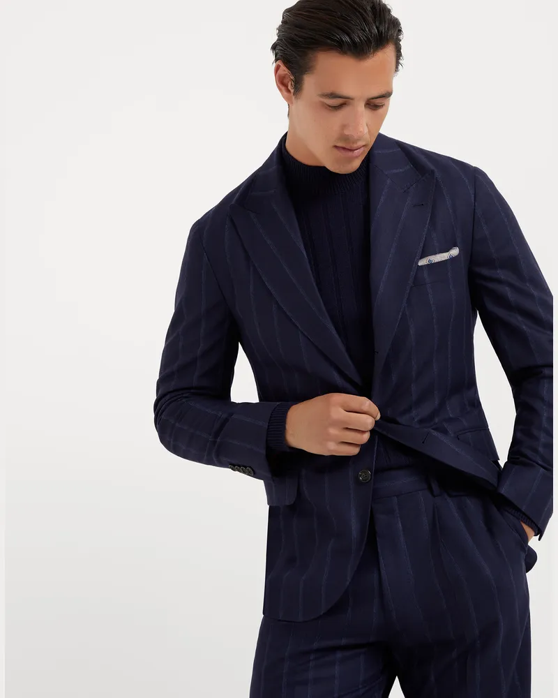 Brunello Cucinelli Einreihiger Blazer Blau