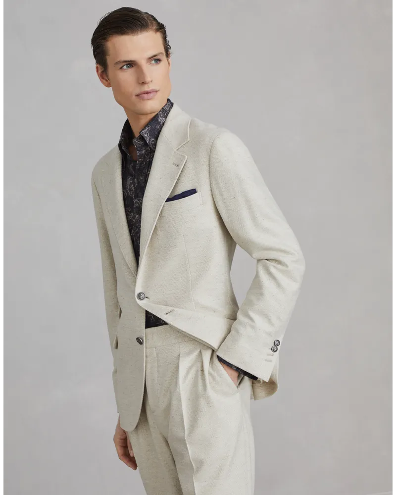 Brunello Cucinelli Einreihiger Blazer Weiß