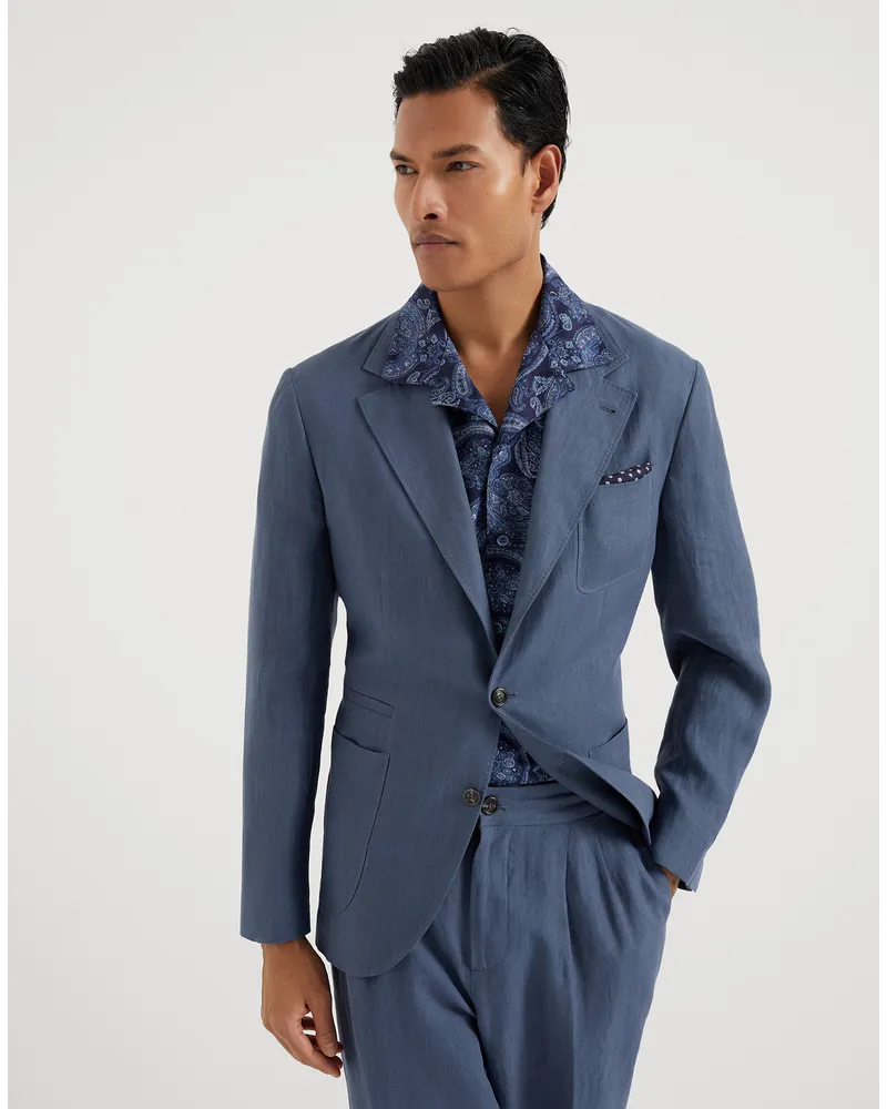 Brunello Cucinelli Einreihiger Blazer Blau