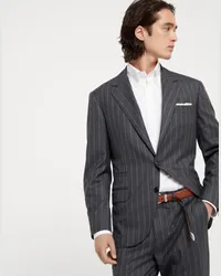 Brunello Cucinelli Einreihiger Blazer Grau