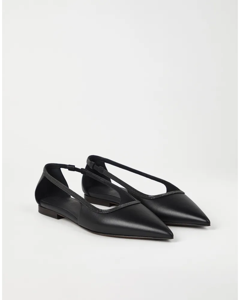 Brunello Cucinelli Ballerinas Schwarz