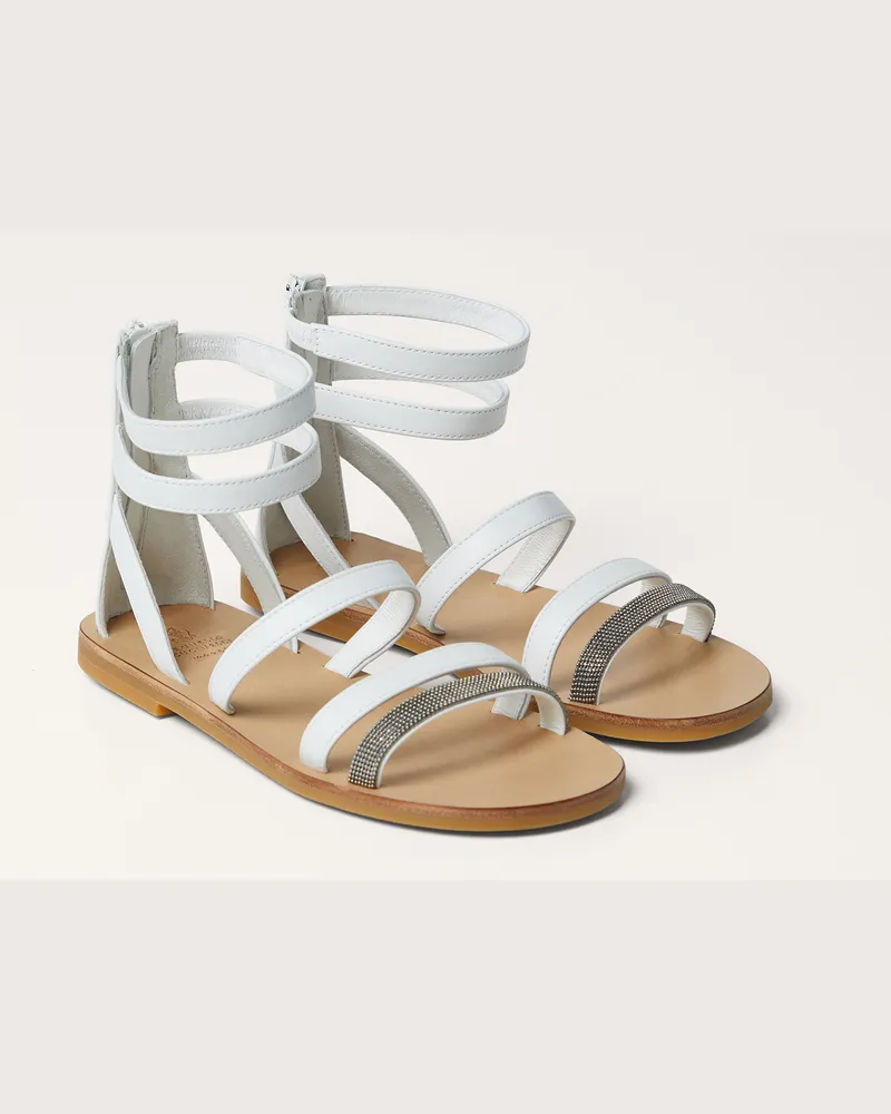 Brunello Cucinelli Sandalen & Mokassins Weiß