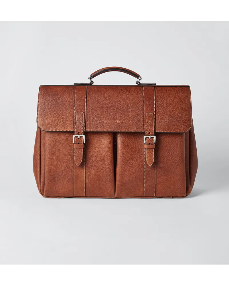 Brunello Cucinelli Aktentasche Braun