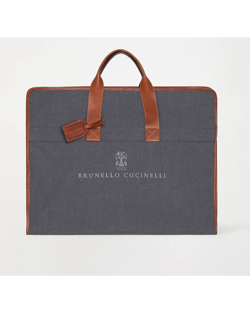 Brunello Cucinelli Anzugtasche Grau