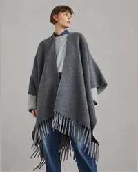 Brunello Cucinelli Strickponcho Grau