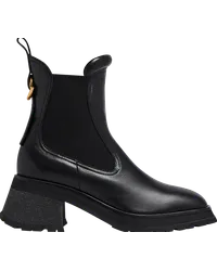 Moncler Gigi Chelsea Boots aus Leder Schwarz