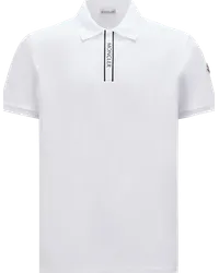 Moncler Poloshirt mit Logo-Motiv Weiss