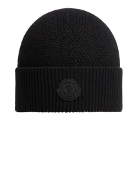 Moncler Mütze aus Wolle Schwarz