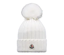 Mütze aus Wolle mit Bommel