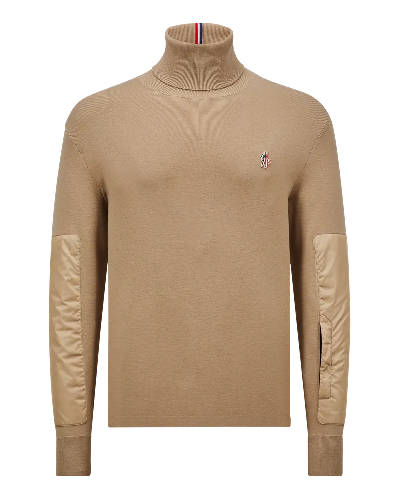 Moncler Rollkragenpullover aus Wolle Beige