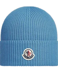 Moncler Beanie aus Baumwolle Blau