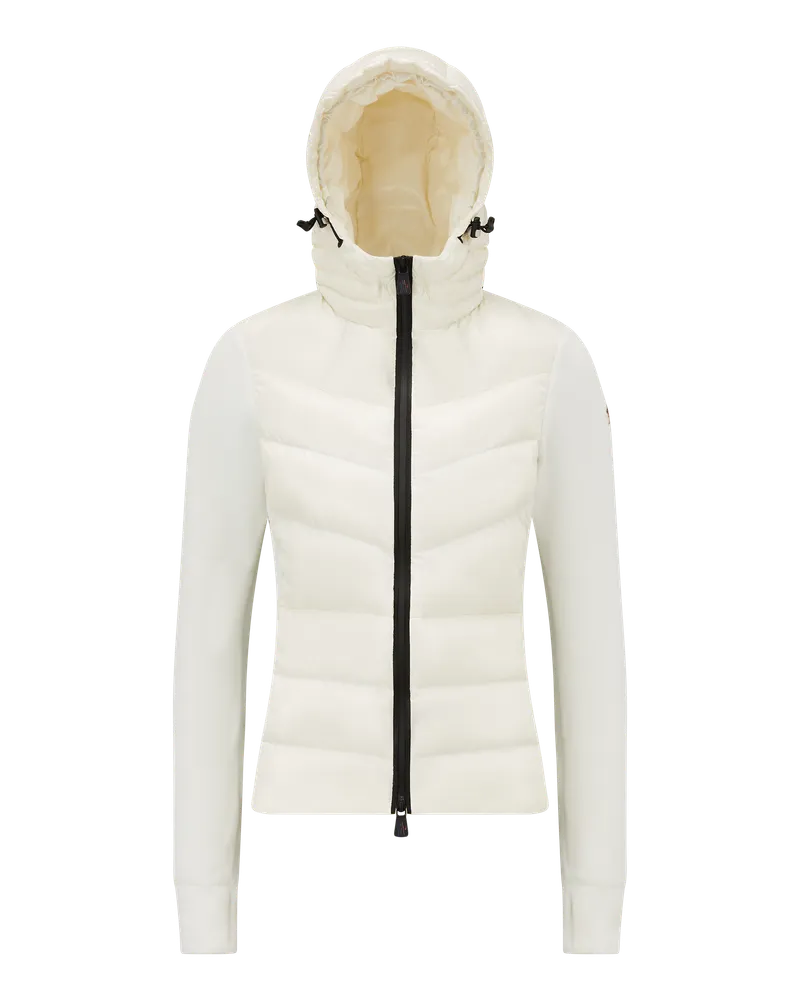 Moncler Wattiertes Fleece-Hoodie Weiss