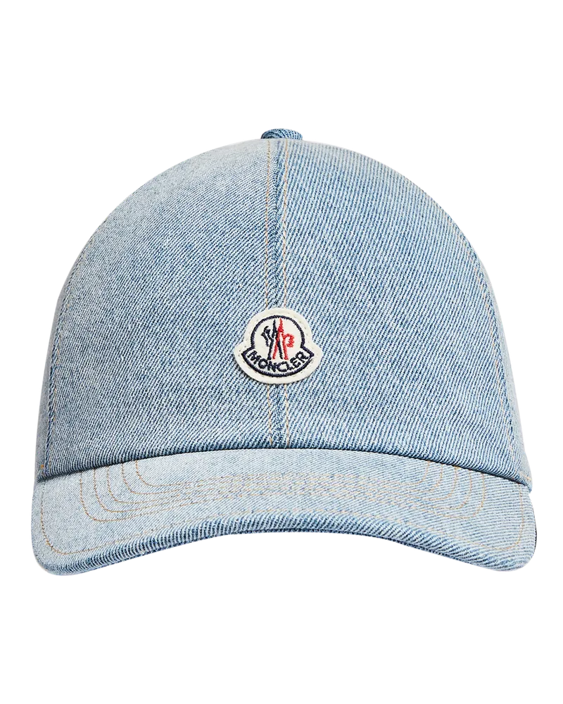 Moncler Baseballkappe aus Denim Blau