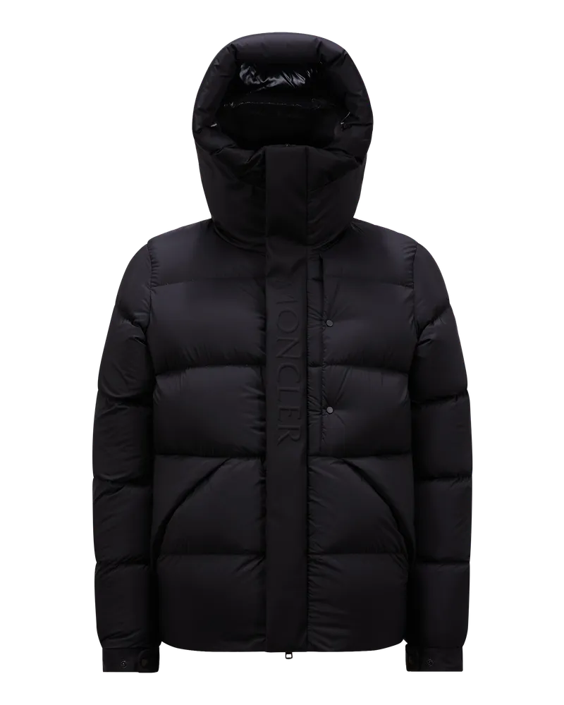 Moncler Madeira kurze Daunenjacke mit Kapuze Schwarz