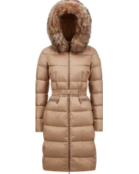 Moncler Boedic lange Daunenjacke Beige