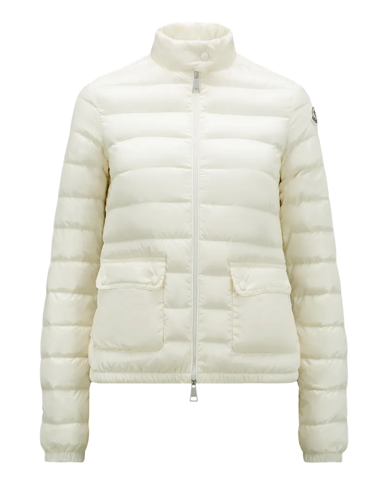 Moncler Lans kurze Daunenjacke Weiss