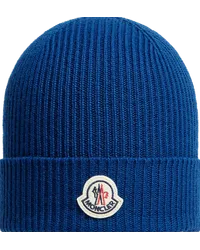 Moncler Beanie aus Wolle Blau