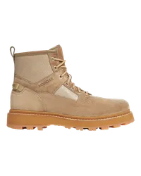 Moncler Peka Camp Schnürstiefel aus Wildleder und Leder Beige