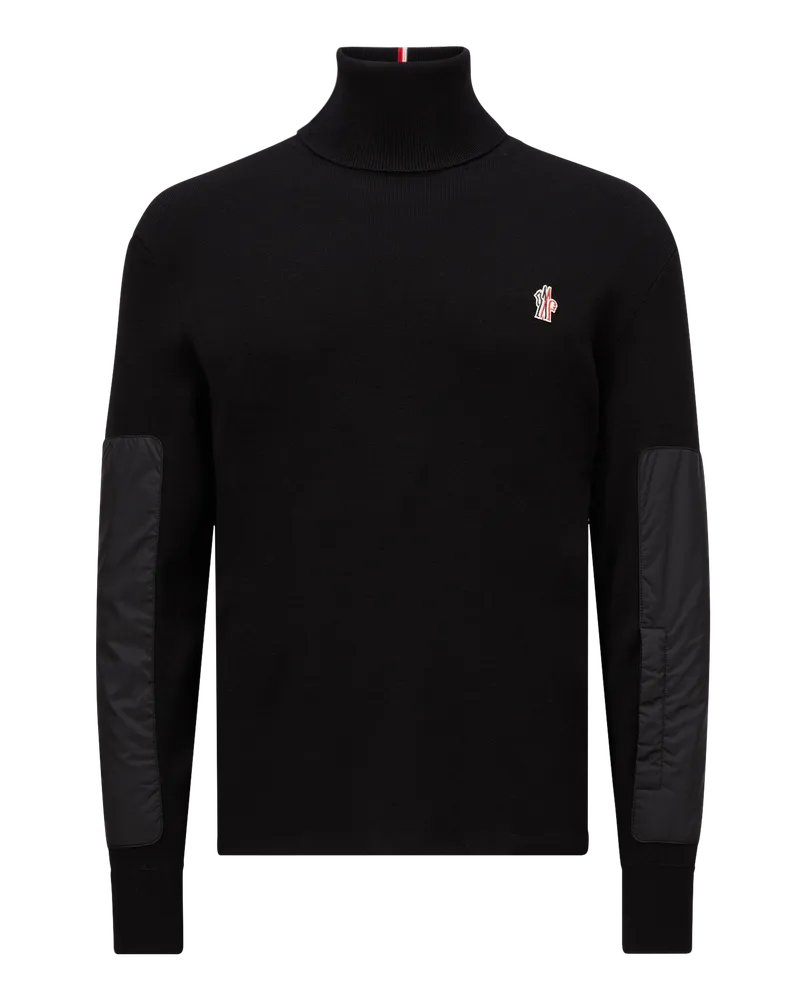 Moncler Rollkragenpullover aus Wolle Schwarz