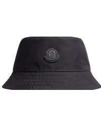 Moncler Fischerhut mit Logoaufnäher Schwarz