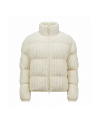 Moncler Strickjacke aus Wolle & Alpaka Weiss