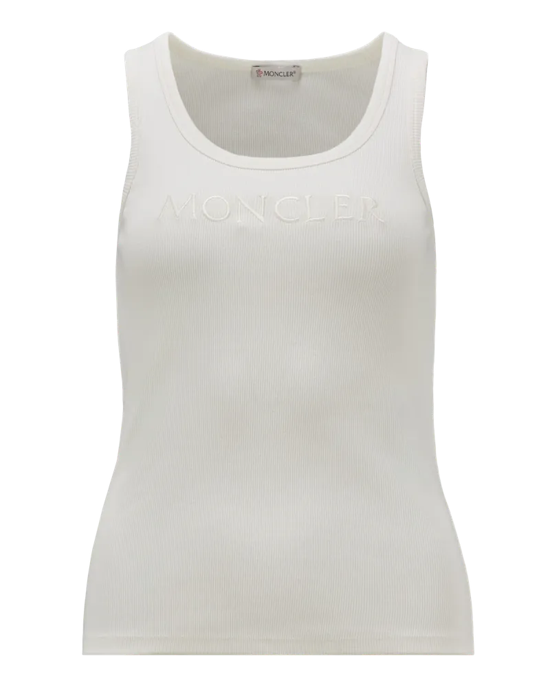 Moncler Embroidered Logo Tank Top Weiss