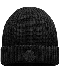 Moncler Beanie aus Baumwolle Schwarz