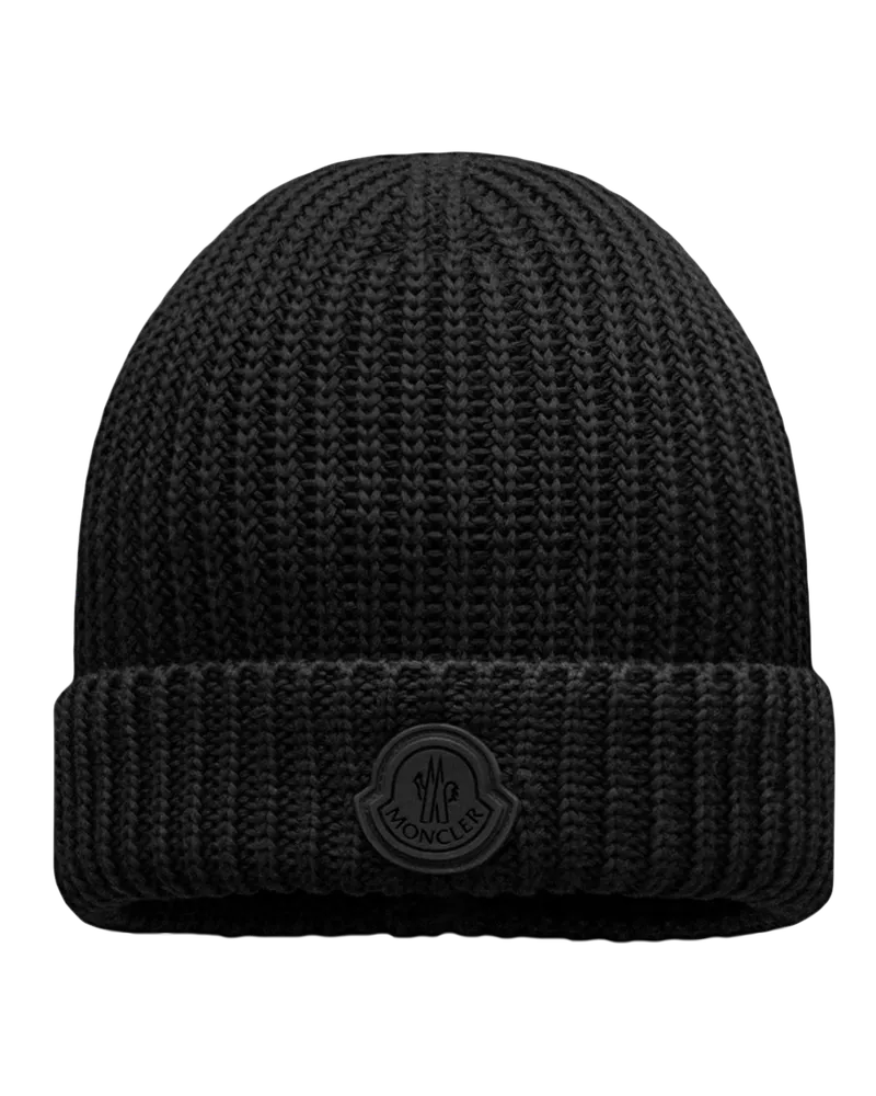 Moncler Beanie aus Baumwolle Schwarz