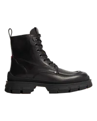 Moncler Hevea City Schnürstiefel aus Leder Schwarz