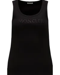 Moncler Embroidered Logo Tank Top Schwarz