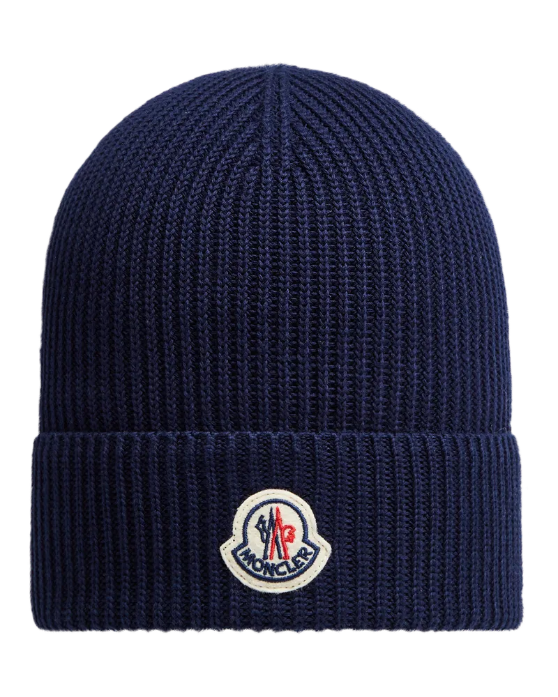 Moncler Beanie aus Baumwolle Blau