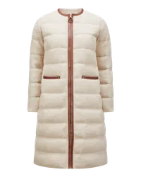 Moncler Bellette Lange Daunenjacke Beige