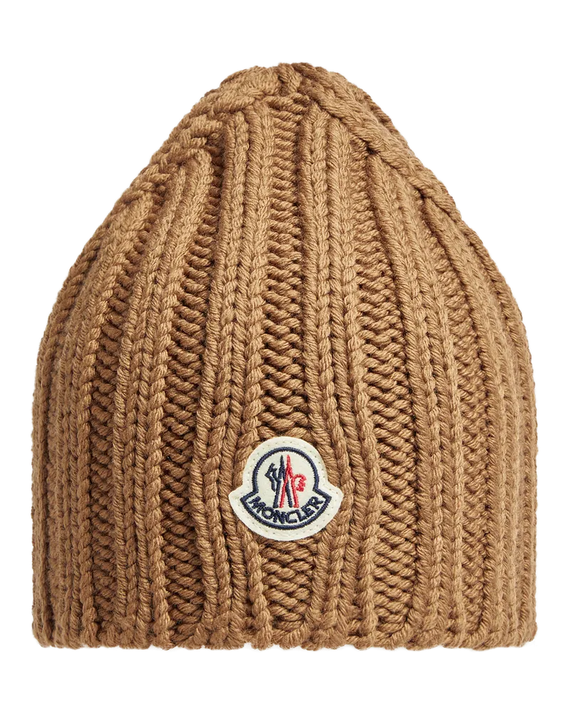 Moncler Mütze aus Wolle Beige