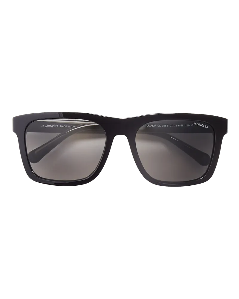 Moncler Colada rechteckige Sonnenbrille Schwarz