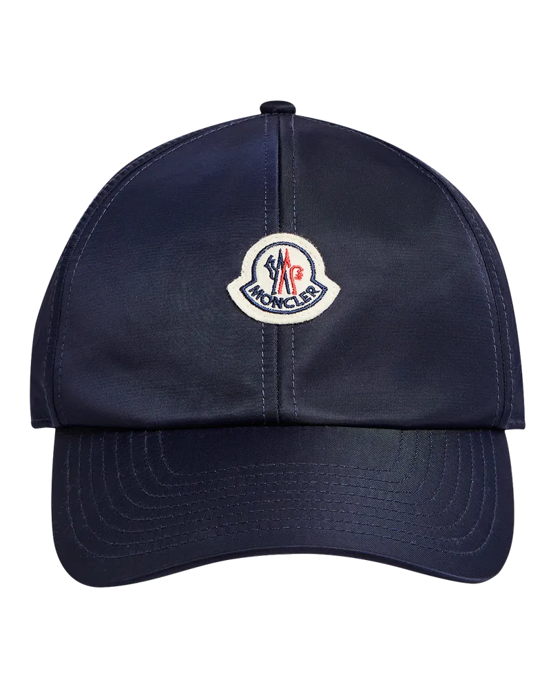 Moncler Baseballkappe aus Satin Blau