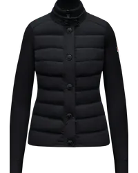 Moncler Wollcardigan mit Daunenfüllung Schwarz