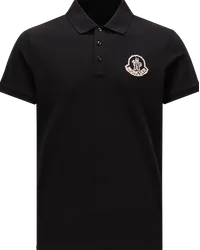 Moncler Poloshirt mit Logostickerei Schwarz