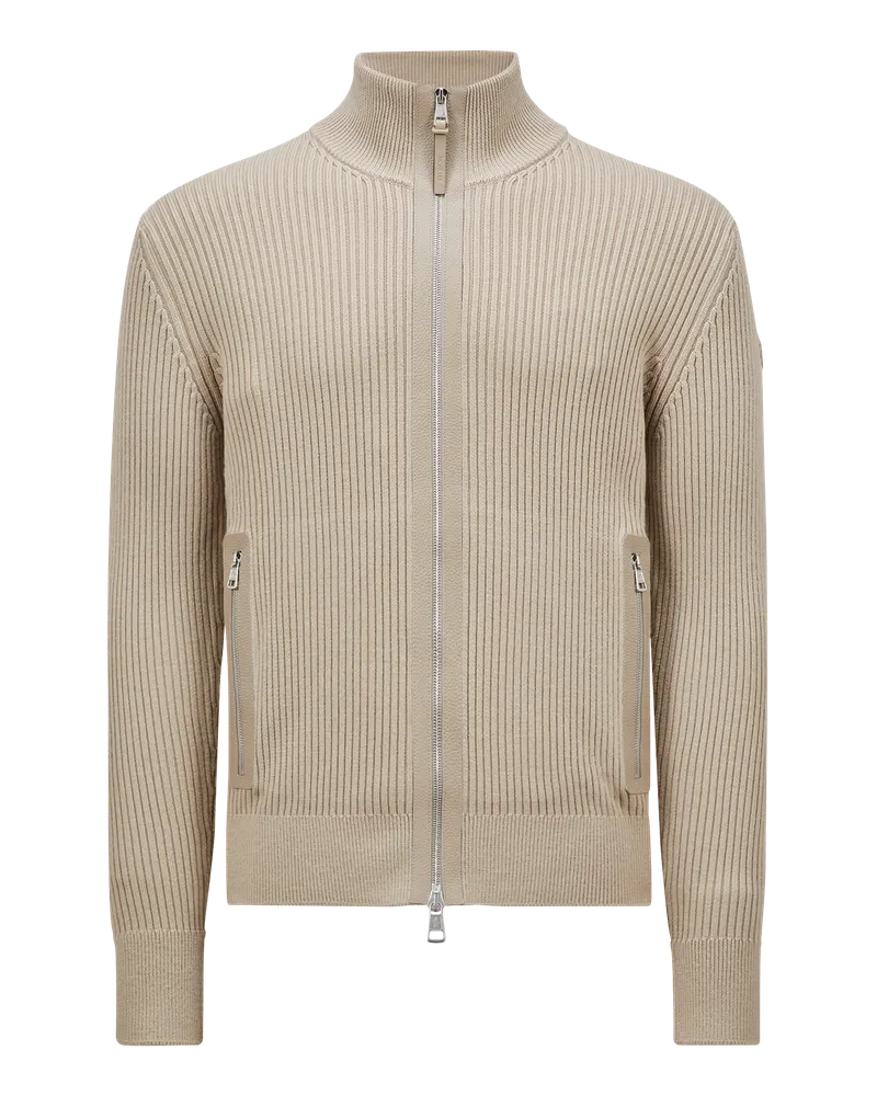 Moncler Strickjacke aus Wolle Beige