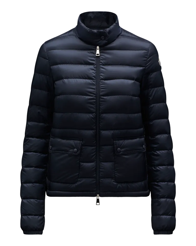 Moncler Lans kurze Daunenjacke Blau