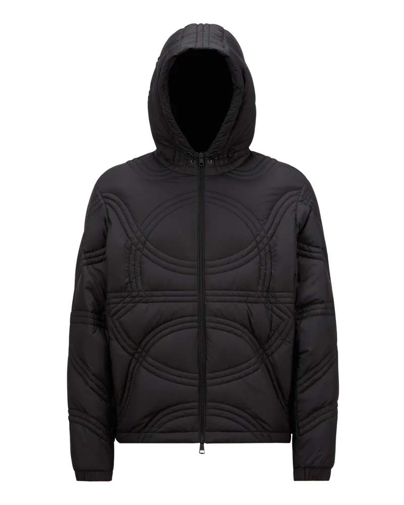 Moncler Frans kurze Daunenjacke mit Kapuze Schwarz
