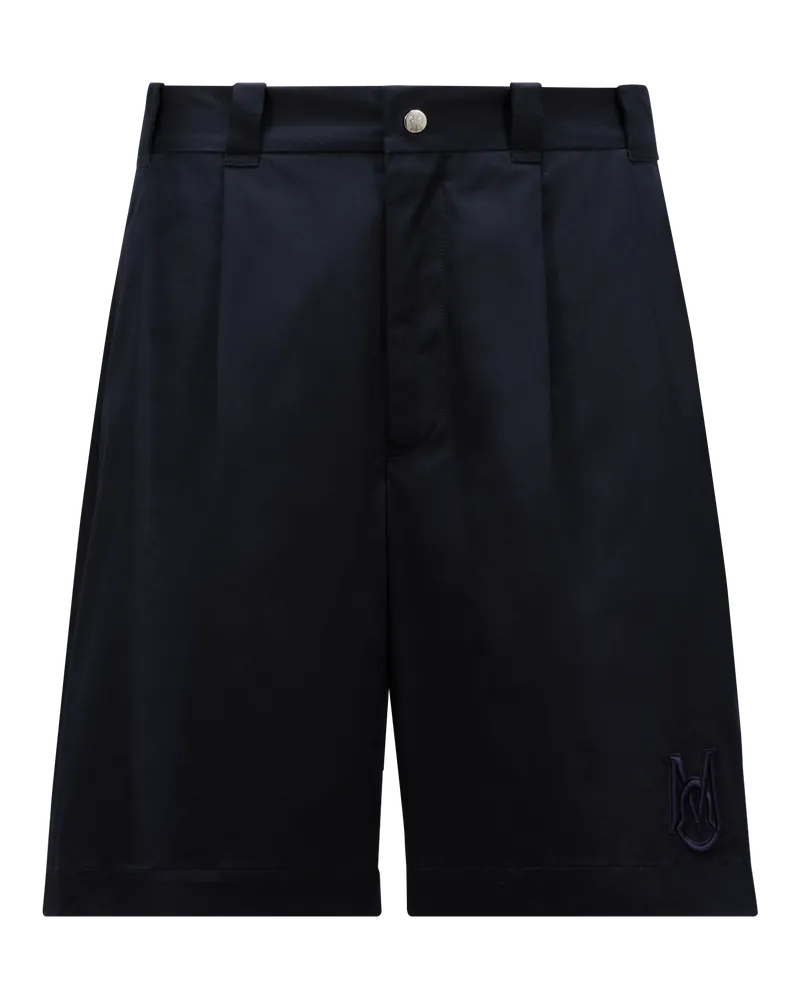 Moncler Bermuda Shorts aus Gabardine Blau