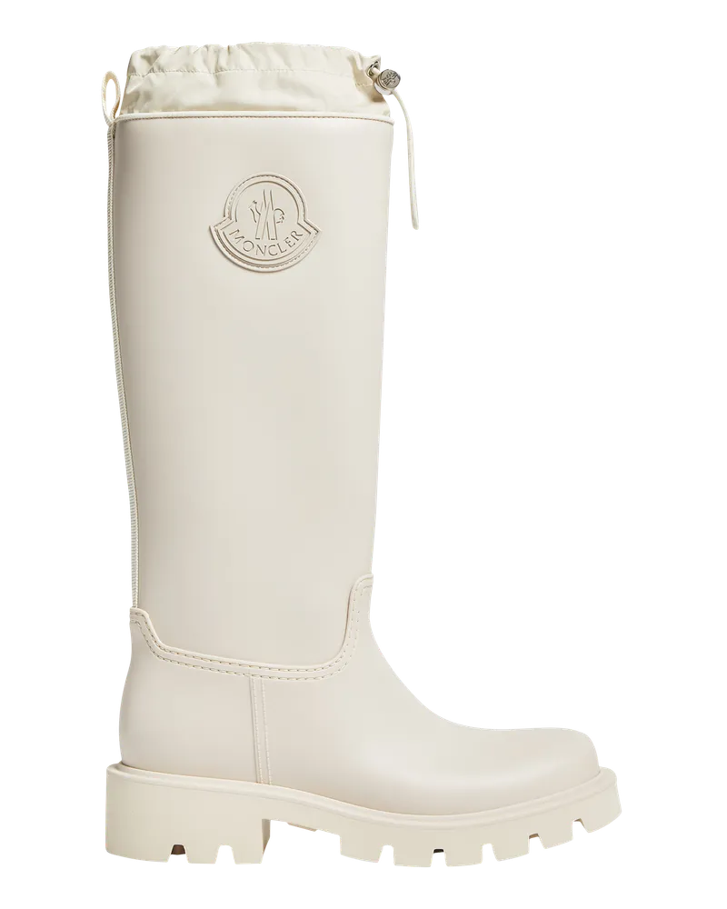 Moncler Kickstream hohe Regenstiefel Weiss