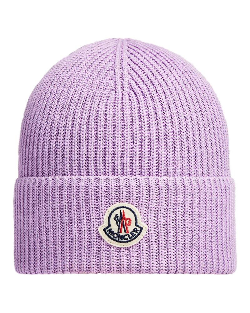 Moncler Beanie aus Baumwolle Violett