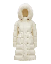 Moncler Blain lange Daunenjacke Weiss