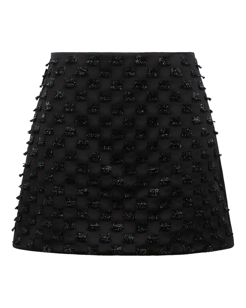 Moncler Bestickter Duchesse Minirock Schwarz