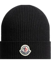 Moncler Beanie aus Wolle Schwarz