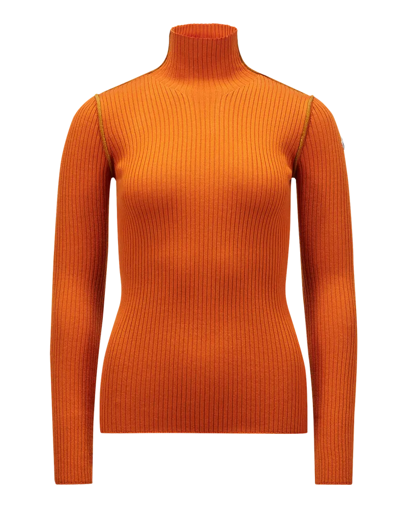 Moncler Rollkragenpullover aus einer Wolle-Kaschmir-Mischung Orange