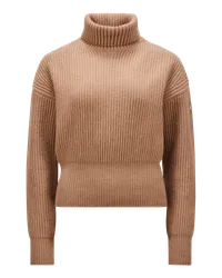 Moncler Rollkragenpullover aus Wolle Beige